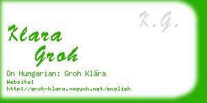 klara groh business card