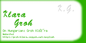 klara groh business card